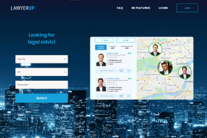 Lawyerup app homepage